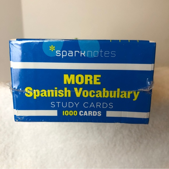 SparkNotes More Spanish Vocabulary 1000 Study Cards Word-Part Speech-Translation - Picture 1 of 7